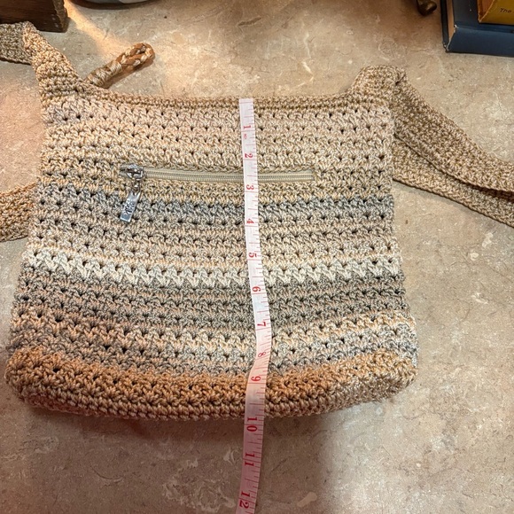The Sak Crochet Shoulder Bag with Handcrafted Texture In Earth Tones - Picture 10 of 11